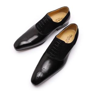 Nouvelles chaussures décontractées Oxford <span class=keywords><strong>pour</strong></span> hommes en cuir de vachette sculpté, design <span class=keywords><strong>italien</strong></span> tendance - Product Image 1