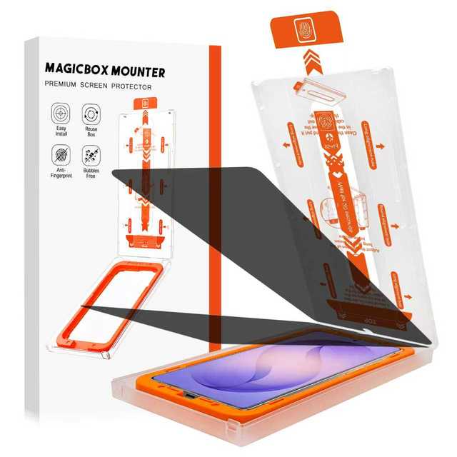 For Samsung S26/S25Edge/S25U/S24+/S23/2.5D9HDust-Free Cabin Anti-PeepingPrivacy Toughened Screen Protector Anti-Fall Dust-Proof