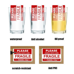 Vente en gros 250 pièces ne pas plier les autocollants d'avertissement poignée avec étiquette de logistique de soin pour un transport et un emballage efficaces - Product Image 4