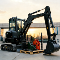LIVRAISON GRATUITE Mini-Pelle 3,5 Tonnes Certifiée CE EPA, Moteur Kubota, Pelleteuse sur Chenilles 1 T 2 T, Mini-Excavatrice pour Ferme et Chantier