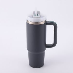 Gobelet de voyage isotherme en acier inoxydable 30oz H2.0 avec poignée, couvercle et paille, antidérapant, personnalisable ODM - Product Image 2