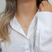 Lincy Edelstahl Neue Hochwertige Feine Schmuckstücke Statement Mode Zierliche Elegante Preiswerte Herz Perlmutt Halskette