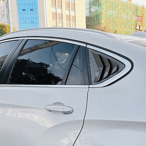 Car Window Decals Piano Black Carbon Fiber Texture Adhesive ABS For BMW X6 F16 2015-2019 Exterior Modification - Product Image 2