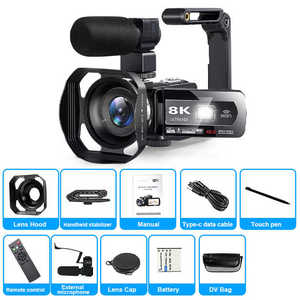 Fotocamera Digitale DSLR Ultra HD 8K 60FPS con Schermo TFT da 3.0\", Supporto <span class=keywords><strong>WIFI</strong></span> e Obiettivo <span class=keywords><strong>Esterno</strong></span> per Video e Fotografia Professionale - Product Image 2