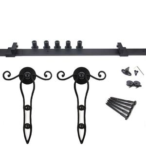WEKIS Kit de Accesorios para Sistema de Puerta Corredera de Acero al Carbono de Diseño Moderno de 6.6 Pies, Estilo Rústico, para Armario - Product Image 1