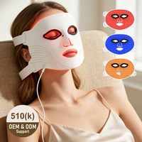 Masque facial LED personnalisé, laser 8500nm 630nm, 4 couleurs, thérapie par lumière rouge, masque facial pour salon de beauté