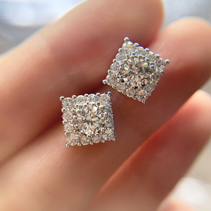 Orecchini Geometrici Quadrati Scintillanti per Donne, Gioielli Eleganti per Uso Quotidiano - Product Image 2