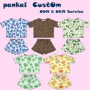 Ensemble de vêtements d'été décontractés pour <span class=keywords><strong>petit</strong></span> garçon 95% Viscose Bambou + 5% Spandex Shorts imprimés 2 pièces Vêtements pour enfants pour garçons - Product Image 2