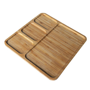 Bamboo hotel <b>tray</b>, home snack plate, barbecue plate, salad plate, Japanese tableware, tea <b>tray</b>, <b>dinner</b> plate, fruit plate - Product Image 3