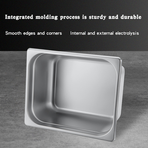 Tam boy otel restoran mutfak ekipmanları amerikan tarzı 1/2 GN derin buhar masa paslanmaz çelik gıda tavalar anti-reçel reşo - Product Image 4