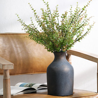 Vases à fleurs en céramique peints à la main de style Wabi Sabi vintage, rustiques, en porcelaine, poterie rustique, décorations pour la maison