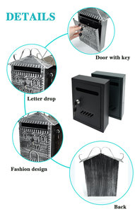 ตู้ไปรษณีย์อลูมิเนียมกลางแจ้ง Hubuy รุ่นปี 2026 สำหรับอพาร์ทเมนต์ บ้านพักอาศัย ตู้รับจดหมายโลหะสำหรับใช้ในสวน - Product Image 4
