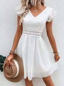 Robe midi décontractée et élégante pour l'été, style fête, sans manches, infroissable, en polyester, taille unique, série couleurs claires - Product Image 6