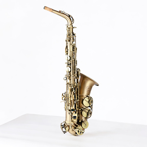 Saxophone alto en laiton laqué or, fabrication soignée, clés lisses, résistant à la rouille et à l'usure, personnalisable - Product Image 1