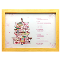 Boîte à souvenirs en verre et en bois personnalisée pour épingles en émail, badges, médailles, patchs, collection commémorative, cadeau