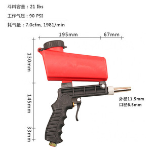 Handheld <b>Sandblasting</b> Gun Pneumatic Mini 90psi High Pressure Rust Removal Degreasing Equipment - Product Image 4