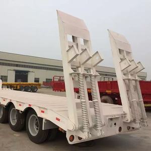 Semirremolque de Transporte de 2 Ejes y 40 Toneladas, 13 Metros, Elevación Hidráulica, Plataforma Baja, Exportación a Sierra Leona, Remolque de Tipo Rampa de 2 Ejes Semi-colgante - Product Image 2