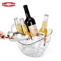 Goodman Nightclub Outdoor Camping Party 4L Ember Es Transparan Ramah Lingkungan dari PC untuk Wiski, Anggur & Bir