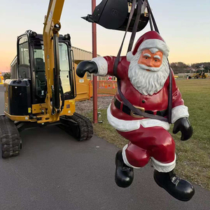 Commercial Factory Large Outdoor Christmas Decorations Waterproof UV Proof Anti-Corrosion Durable Fiberglass <strong>Life</strong> <strong>Size</strong> <strong>Santa</strong> - Product Image 6