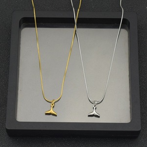 Retro Simple <b>Titanium</b> Steel Beauty's Tail Shaped Pendant Necklace Fashion Niche Design Women's Necklaces Wholesale Jewelry - Product Image 4