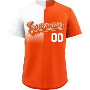 Custom Gradient Split Baseball Jersey Unisex Adult Personalized Name Number Sublimated Breathable Sport Apparel - Product Image 1