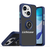 Lichicase bonbons cadre coque de téléphone pour Tecno Pop9 translucide mat rotation 360 degrés anneau support couverture arrière