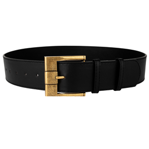 <span class=keywords><strong>Ceinture</strong></span> large en PU marron <span class=keywords><strong>et</strong></span> <span class=keywords><strong>noir</strong></span> JULUN avec boucle carrée dorée antique, style western pour <span class=keywords><strong>femme</strong></span> - Product Image 3