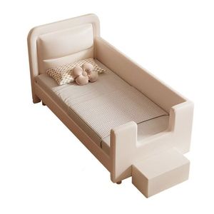 LE Solid Wood Spliced Bed Widened <b>Bedside</b> Small Bed with Guardrail Customized Spliced Large Bed - Product Image 3
