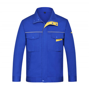 Chất Lượng Cao Phản Quang Cotton-Polyester Áo Khoác Và Quần Set Làm Việc Đồng Phục Cho Cơ Khí Hội Thảo - Product Image 4