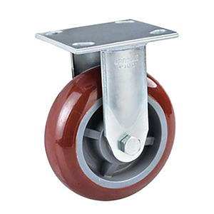 Roulettes rigides en acier robuste Carsun de 5 pouces, roulettes pivotantes en polyuréthane, surface galvanisée pour équipements et chariots - Product Image 6