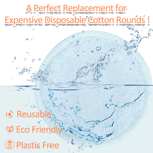 Tampons démaquillants lavables pour le visage, écologiques, meilleurs tampons en <span class=keywords><strong>coton</strong></span> réutilisables, tampons démaquillants naturels sans produits chimiques - Product Image 4