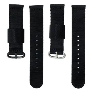 Wholesale Custom 18mm 20mm Two Piece Nylon Watch Band Fabric 22mm Zulu Watch Strap