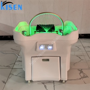 KISEN Mobilier de salon professionnel au design moderne pour spa capillaire et massage thaïlandais, avec bac à shampoing portable sans plomberie et fauteuil de lavage - Product Image 3