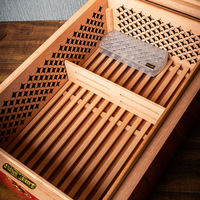Eonluxe Humidor à cigares de luxe léger, Édition limitée Année du Cheval, Double compartiment, en bois de cèdre sculpté, Grande capacité, Boîte de maturation pour cigares NEUF