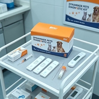 Kit de test rapide de l'antigène CAV pour chiens, détection de l'adenovirus et de l'hépatite infectieuse, fluide nasal, cassette de diagnostic vétérinaire certifiée CE