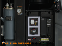 Compresseur d'air industriel à vis à vitesse variable 15 kW 16 bars, tête de compresseur électrique haute pression 380 V CE