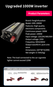 Inversor solar de onda sinusoidal pura 12V/24V/48V/110V/220V 1000W-5000W DC/AC Salida trifásica - Product Image 5