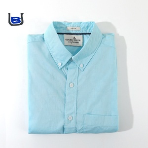 Tùy Chỉnh Thiết Kế Thêu Logo Cổ Điển Đồng Bằng Trang Phục Chính Thức Cotton Làm Việc Người Đàn Ông Của Áo Sơ Mi Nút Mans Ngắn Tay Áo Áo Sơ Mi - Product Image 2