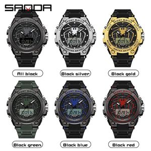 Reloj SANDA 3159 de Nuevo Diseño Original para Hombre, Reloj Deportivo con Doble Pantalla, Reloj Electrónico de Pulsera para Hombre - Product Image 3