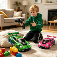 WGNRC 64001 Voiture de sport miniature RC entièrement proportionnelle à l'échelle 1/64, Jouet de voiture de drift RC miniature haute vitesse, Jouet de voiture de course RC miniature de bureau