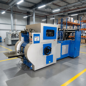 Máquina automática Bagmac de alta resistencia para fabricar bolsas de papel kraft para supermercado, con motor de bajo consumo y impresión en cuatro colores en línea. - Product Image 1