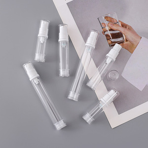 Transparent Plastic Spray Bottles 5ml 10ml 15ml Press Pump Cosmetic Packaging For Serum Sunscreen Repackaging - Product Image 1