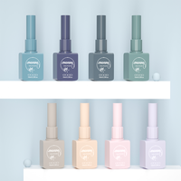 Flacon de vernis à ongles carré givré de 10 ml avec logo personnalisé, emballage cosmétique en verre pour laque gel