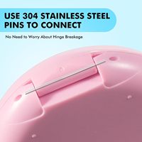 Boîte de rangement ronde en plastique avec miroir pour aligneurs transparents et organiseur de bretelles dentaires pour usage domestique
