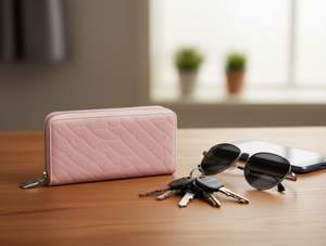 Women's Double Zipper <b>Wallet</b> Large Size Microfiber Synthetic Leather Long <b>Wallet</b> - Product Image 2