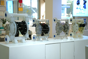 Gk 1 "25mm Polypropylene bơm màng khí nén nhựa không khí hoạt động đôi hoành bên gắn mặt bích - Product Image 5