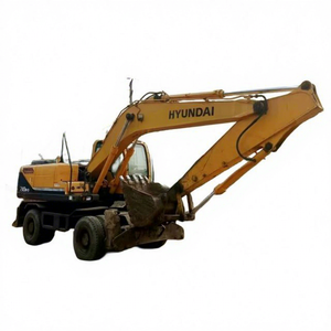 Excavatrice sur pneus Hyundai 210w-9 d'occasion avec moteur Cummins, 21 tonnes, garantie 1 an, haute qualité et prix bas, à vendre - Product Image 1