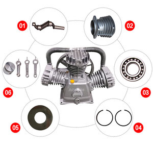 Tête de compresseur à piston, bloc compresseur professionnel à 3 cylindres, tête de pompe à piston haute efficacité pour usage industriel intensif - Product Image 4