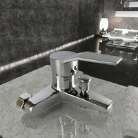 Mitigeur thermostatique mural en zinc chromé pour bain et douche, eau chaude et froide, avec jet de pluie, pour baignoire et cuisine