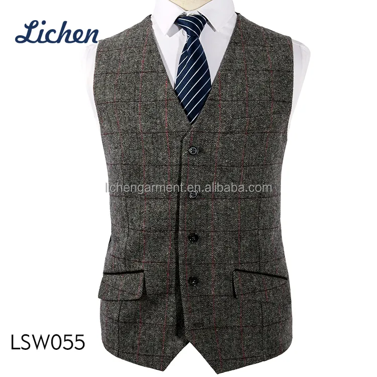 OEM Design Fashion Men Waistcoat With Suit Check Design Collection